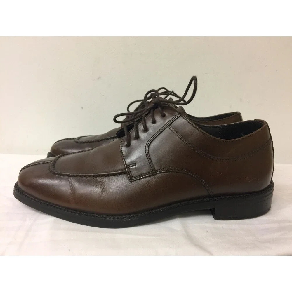 Cole Hann brown dress lace up leather shoes for men size  7.5M